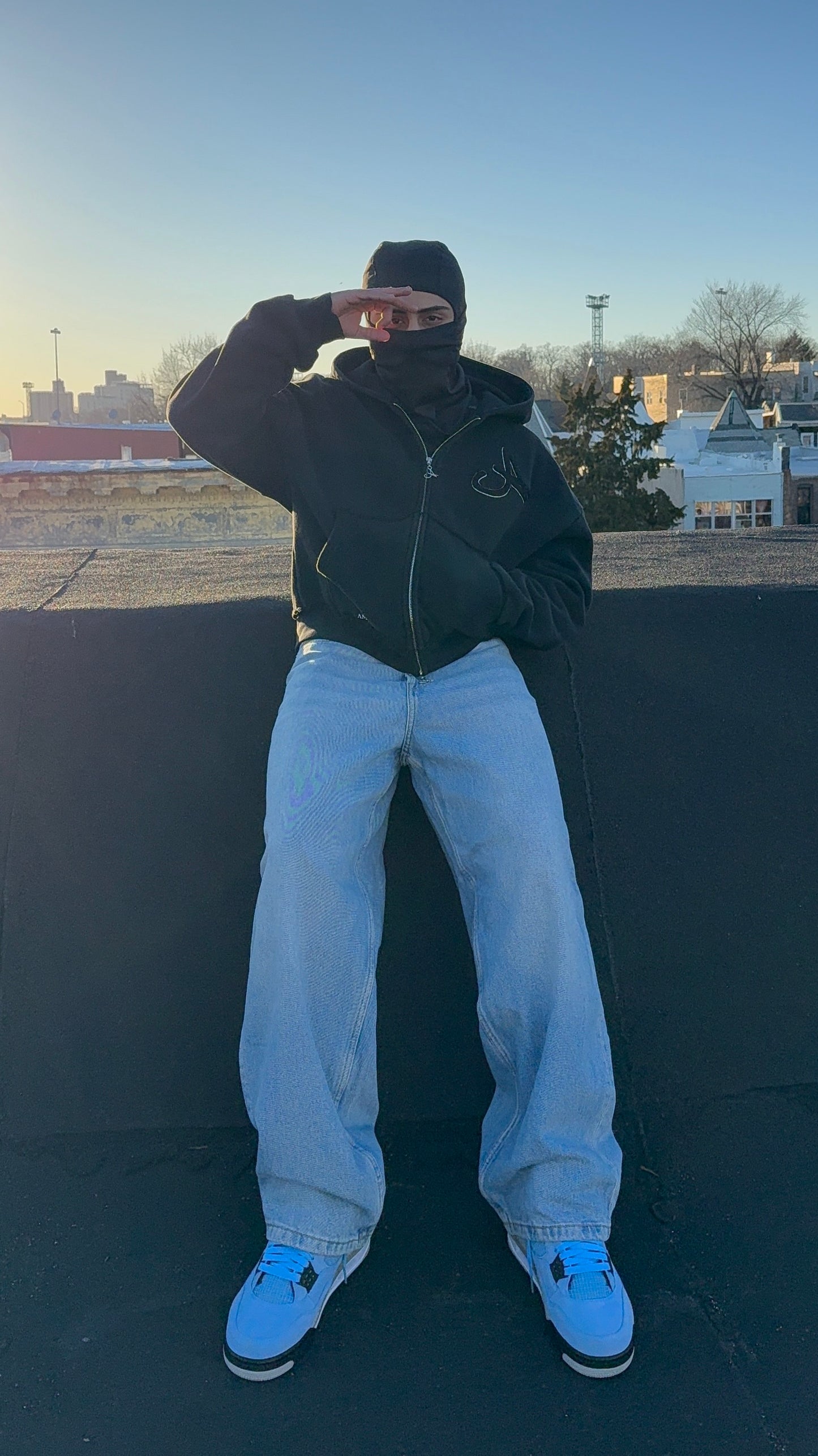 BLACK ZIPUP JACKET