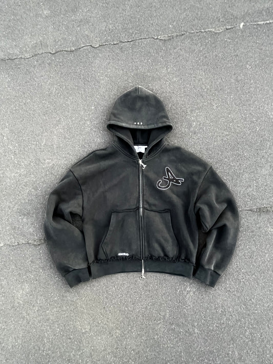 BLACK ZIPUP JACKET